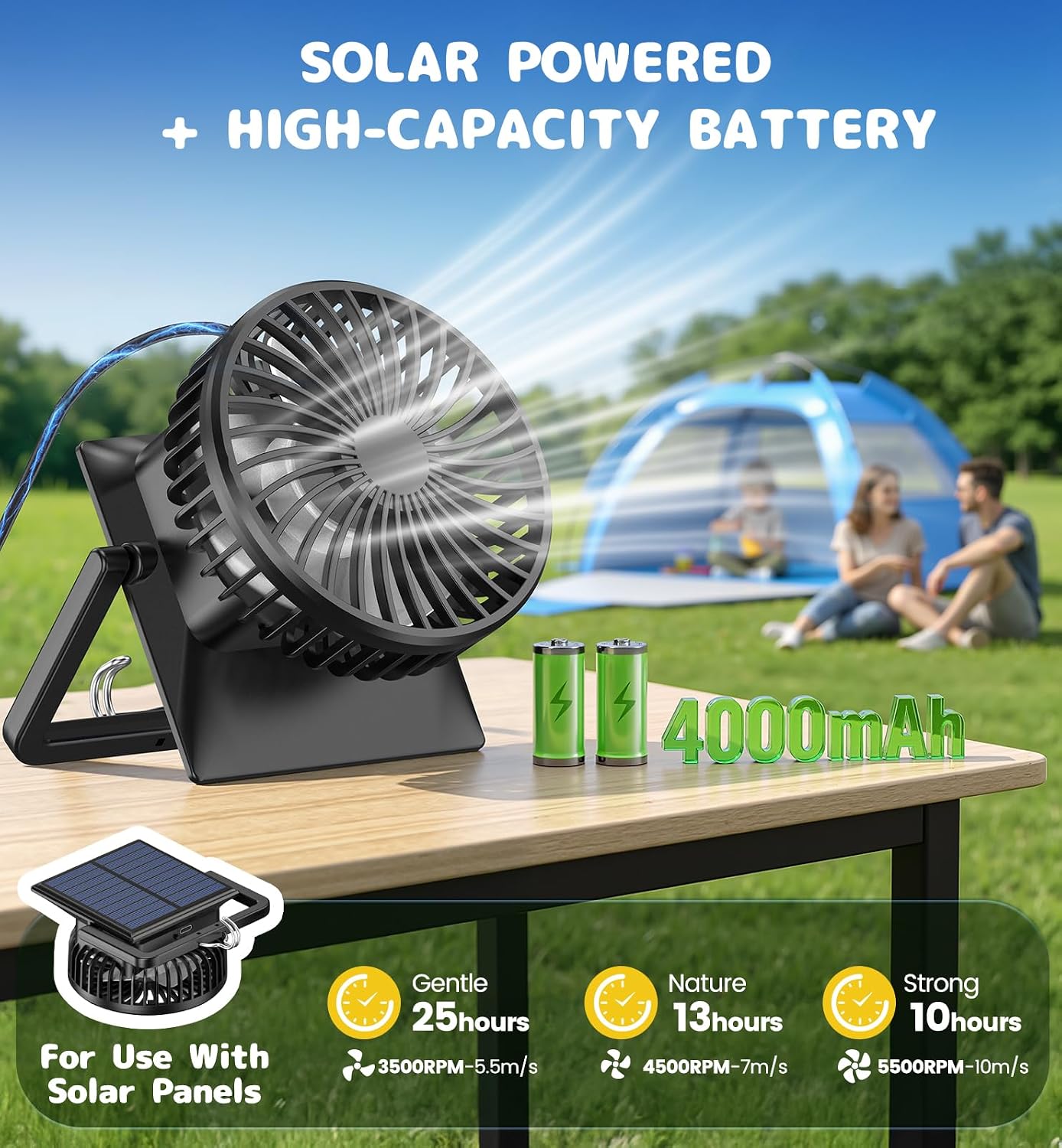 PanAdventure 4-in-1 Baby Beach Tent with Solar Cooling Fan & Splash Pool