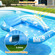 PanAdventure 77" x 48" Inflatable Tanning Pool Lounger with Cooling Sprinkler