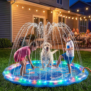 PanAdventure 60" Textured LED Light-Up Sprinkler Splash Pad with Wireless Remote