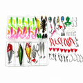 95Pcs Fishing Lures Kit for Freshwater Bait Tackle Kit for Bass Trout Salmon Fishing Accessories Tackle Box Including Spoon Lures Soft Plastic Worms Fishing Gifts